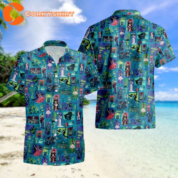 Haunted Mansion Disney Trip Foolish Mortal Stretching Room Hawaiian Shirt