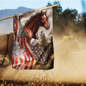 Horse Eagle Veteran Day Memorial American Flag