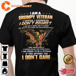 I Am A Grumpy Veteran Dad Happy 4th Of July T-Shirt