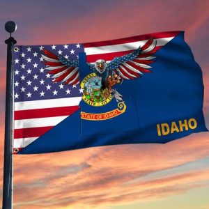 Idaho American Eagle The US Symbol Grommet Flag