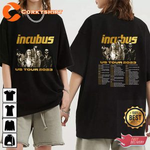 Incubus Tour 2023 US Summer Tour Band Fan Gift T-shirt