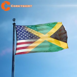 Jamaican American Hybrid Flag