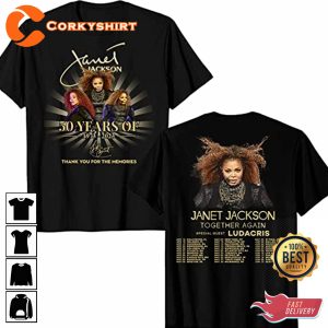 Janet Jackson Tour 2023 Together Again Tour Dunk Fan Gift Tee Shirt