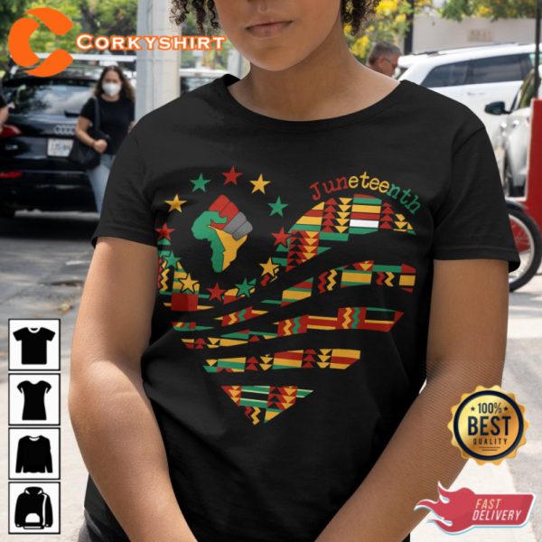 Juneteenth Heart Symbol Star Designed Classic T-Shirt