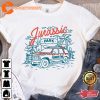 Jurassic Park Entrance With Tour Jeep Line Art Vintage Shirt