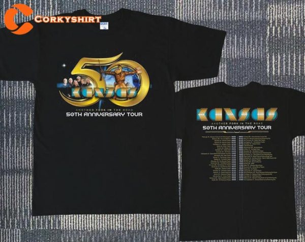 Kansas Rock Band 50th Anniversary Tour 2023 Another Fork In The Road T-Shirt
