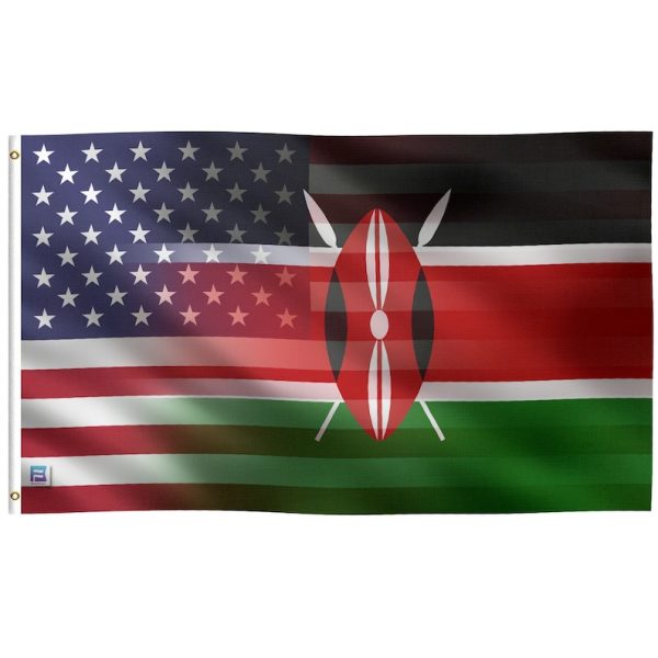 Kenyan And American Hybrid Flag