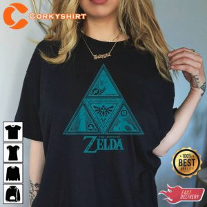 Legend of Zelda Teal Triforce T-Shirt
