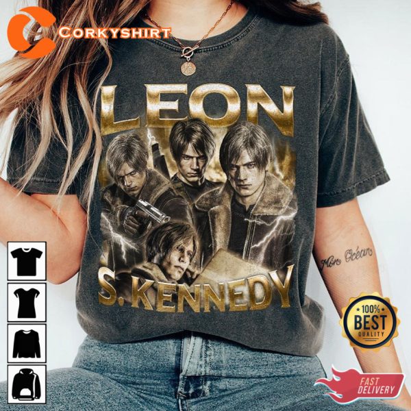 Leon Kennedy And Ashley Re4 Fan Gift T-shirt