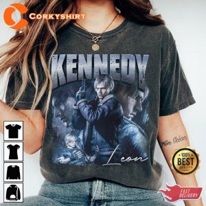 Leon Kennedy Resident Evil Game Fan Graphic T-shirt