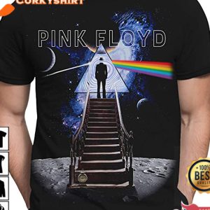 Liquid Blue Pink Floyd Stairway to The Moon T-Shirt