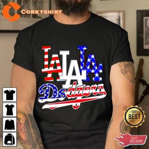 Los Angeles Dodgers 4th Of July Happy Holiday T-Shirt