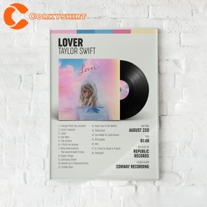 Lover Taylor Album Cover Tracklist Gift For Swifties Poster