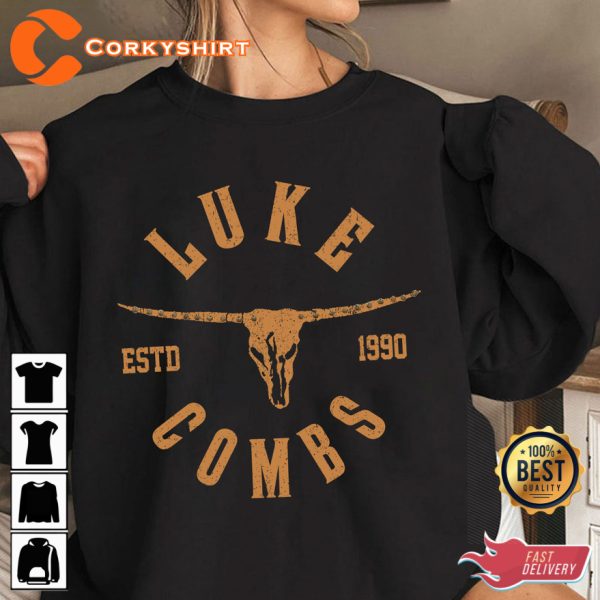 Luke Combs Tour Estd 1990 Country Music Fan T-shirt