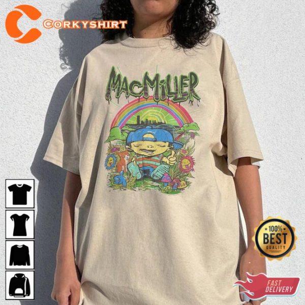 Mac Miller Mac Swimming Fan Gift Comic Rap T-Shirt