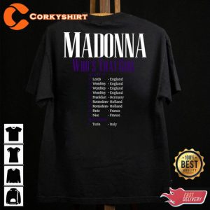 Madonna Whos That Girl World Tour 1987 80s Pop Music Shirt For Fans3