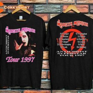 Marilyn Manson Antichrist Superstar Euro Tour 1997 T-Shirt For Fans1