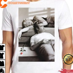 Marilyn Monroe James Dean Vintage Poster Film Cult Top T-Shirt