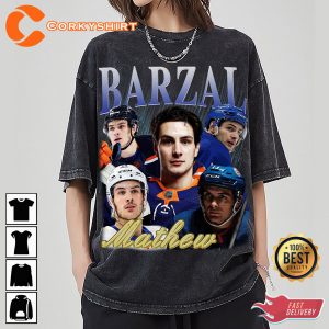 Mathew Barzal Vintage Washed Shirt Hockey Homage Graphic