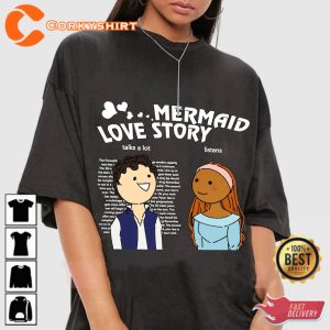 Mermaid Love Story The Little Mermaid Ariel Eric Prince Disney T-Shirt