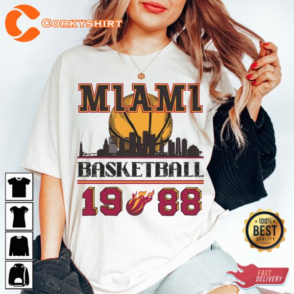 Miami Heat Basketball 1988 Sports Lover Gift T-Shirt