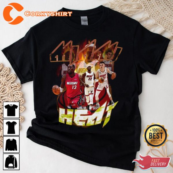 Miami Heat Jimmy Butler 22 Tyler Herro 14 Bam Adebayo 13 Basketball T ...