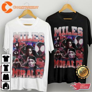 Miles Morales 90s Vintage Inspired Spider Man Tee Shirt