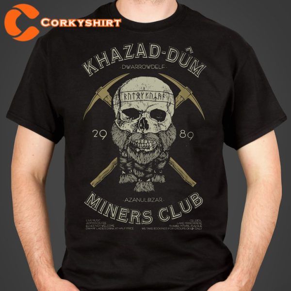 Moria Miners  Khazad dum JRR The Hobbit Inspired T-Shirt