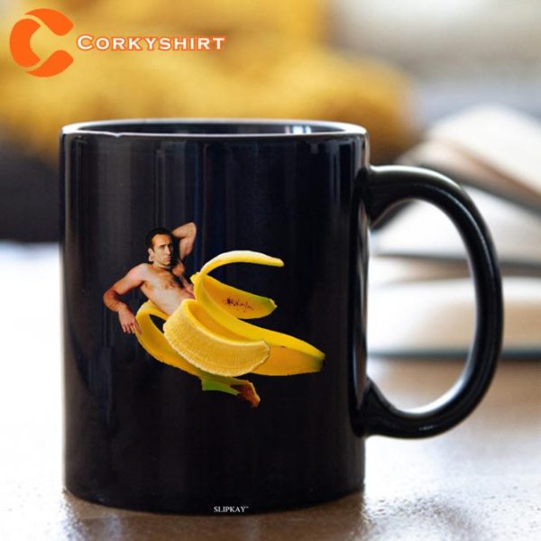 Nicholas Cage Sexy Banana Pose Coffee Mug