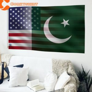 Pakistani And American Hybrid Flag