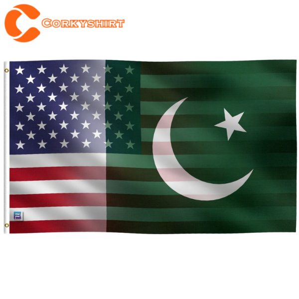 Pakistani And American Hybrid Flag