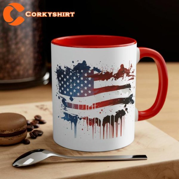 Patriotic Independence 4th of July Red White and Blue USA Mug