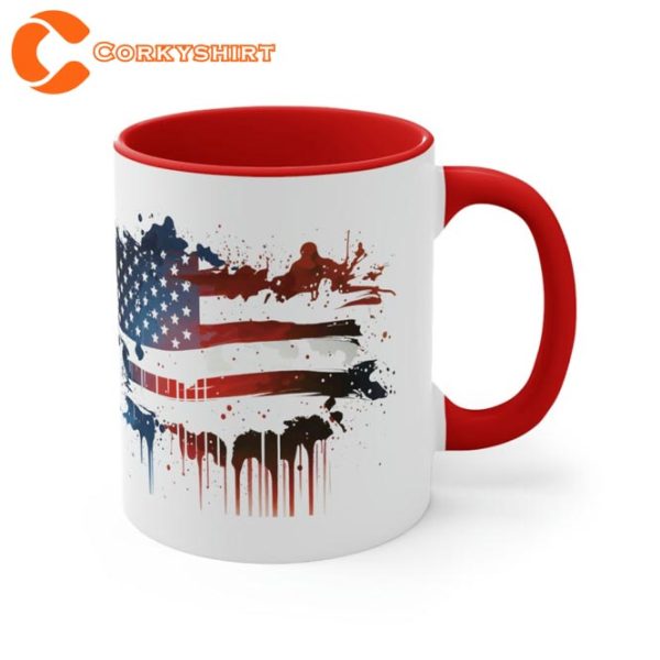 Patriotic Independence 4th of July Red White and Blue USA Mug