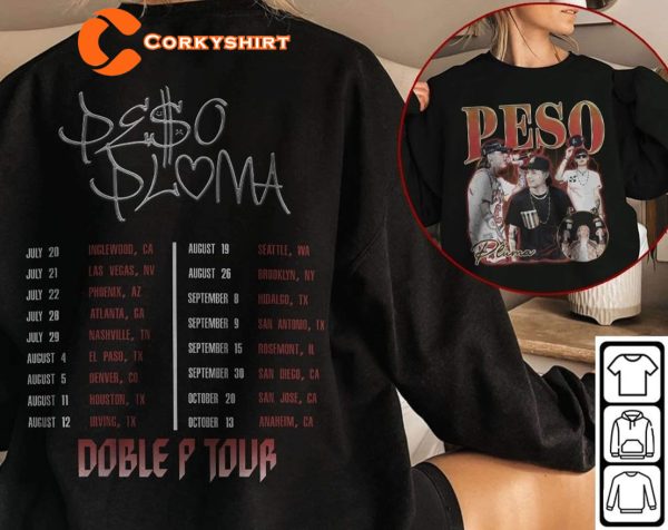 Peso Pluma Tour 2023 Doble P Concert 2 Sides T-shirt