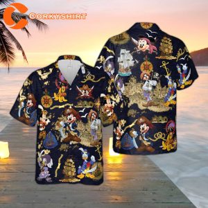 Pirates Mickey Mouse 3D Disney Tropical Hawaiian Shirt
