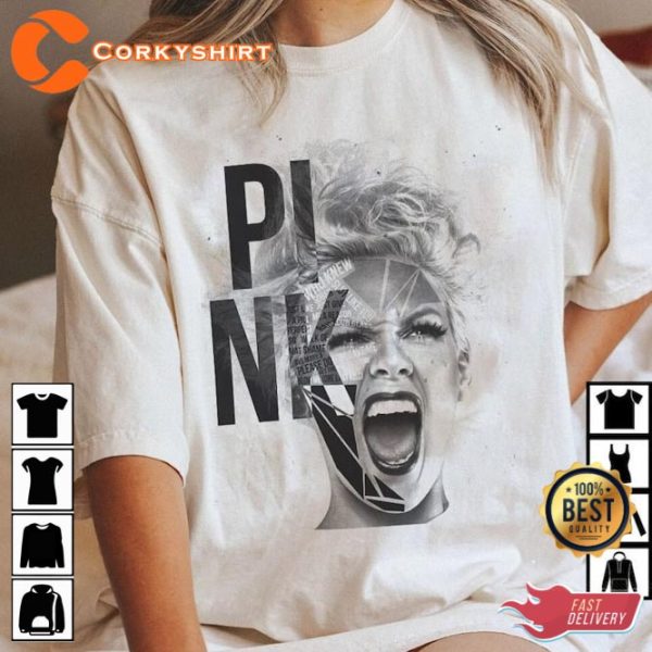 P!nk Pink Singer Summer Carnival Trustfall Music Tour 2023 T-Shirt