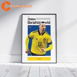 Poster Art Zlatan Ibrahimovic Picture Sweden Soccer Wall Art Poster