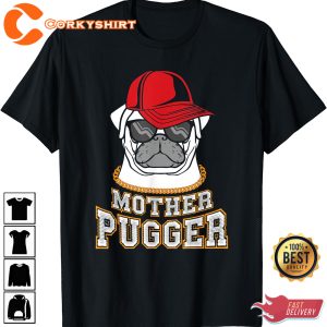 Puggle Shirts For Women Funny Gangster Mother Pugger T-Shirt