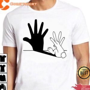 Rabbit Hand Shadow Art Cult Tee T-Shirt