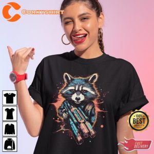 Rocket Raccoon Guardians of the galaxy T-Shirt