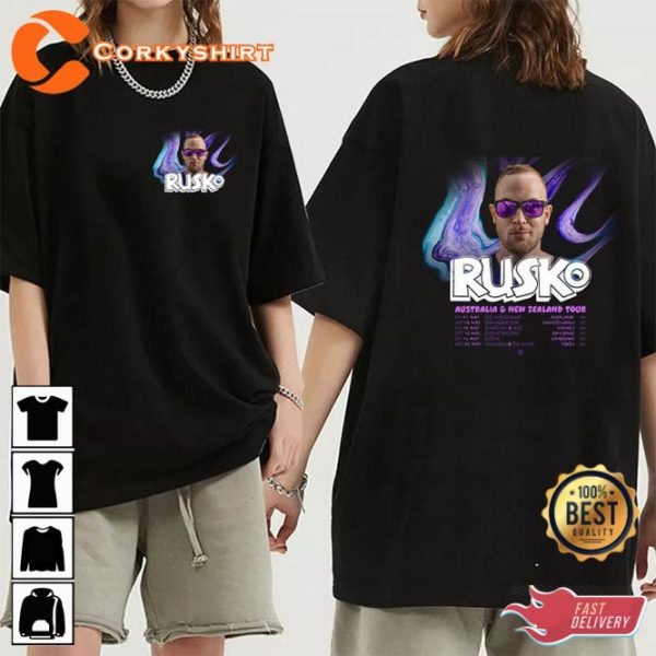 Rusko Australia and New Zealand Tour 2023 DJ Music Concert Shirt