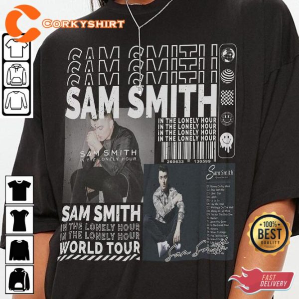 Sam Smith The Tour 2023 Tickets Album In the Lonely Hour Shirt Gift For Fan