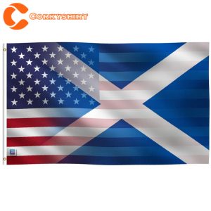 Scottish And American Hybrid Flag