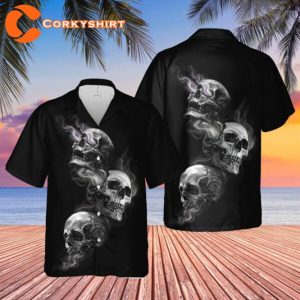 Skeleton Skull Hear No Evil Summer Hawaiian Shirt
