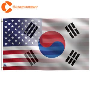South Korean And American Hybrid Flag