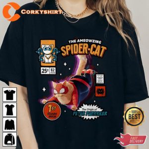 Spider Cat Across The Spider Verse Team Gifts For Marvel Fans T-Shirt