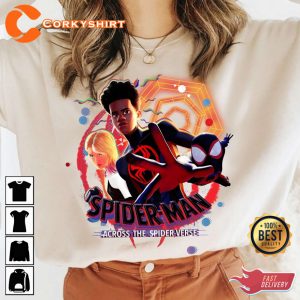 Miles And Gwen Spider-Man Spidey Woman Across The Spider-Verse Tee