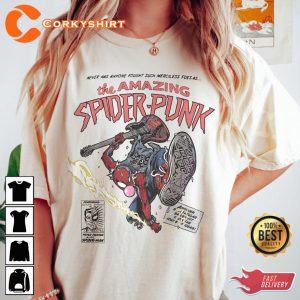 Hobie Brown The Amazing Spider-Punk T-Shirt For Spidey Fans