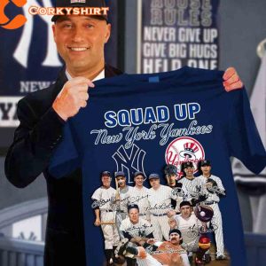 Squad Up New York Yankees Signatures Designed T-Shirt For Fans