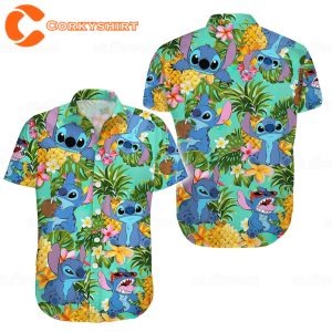 Stitch Summer Aloha Men Hawaii Shorts Shirt